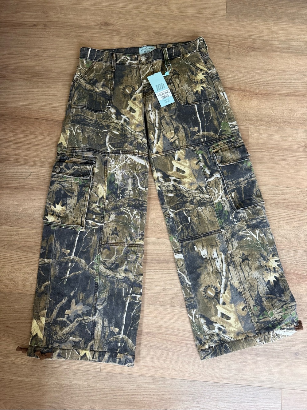 REVICE Women’s Camo Boyfriend Jeans in Green and Brown